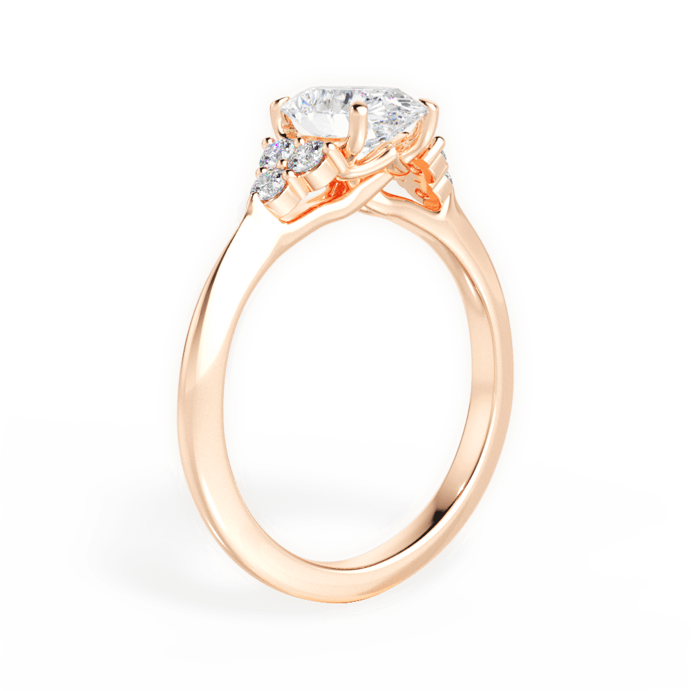 14kt Rose Gold/18kt Rose Gold/oval/front