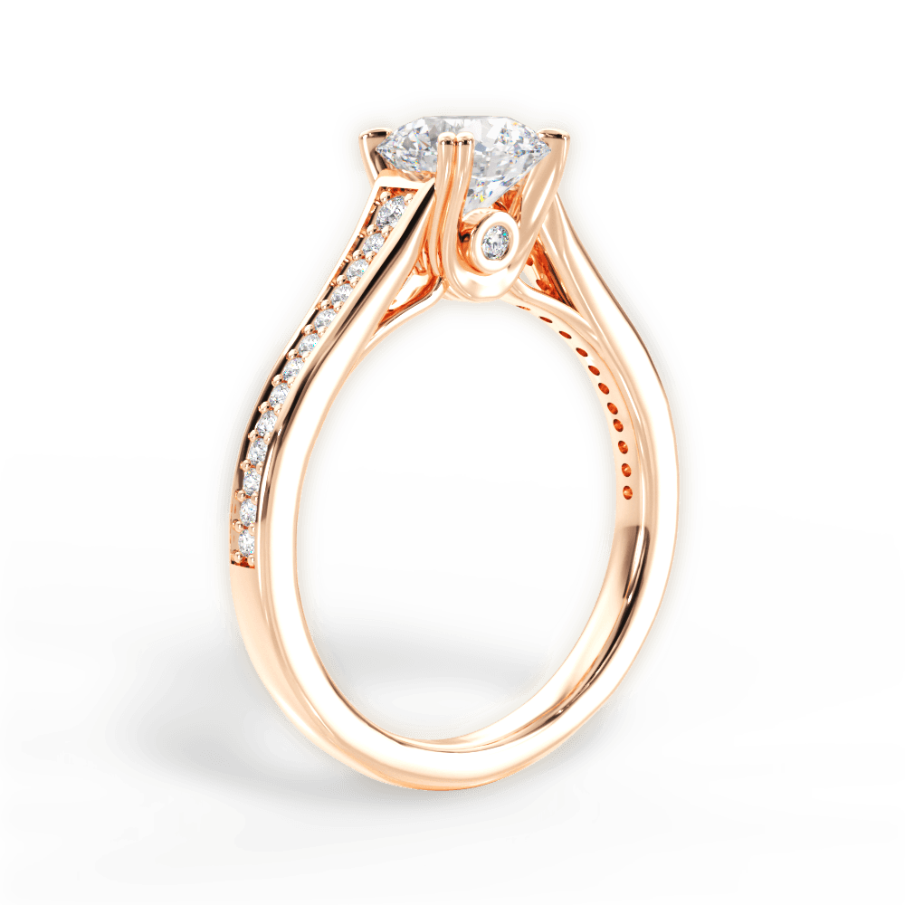 14kt Rose Gold/18kt Rose Gold/round/front