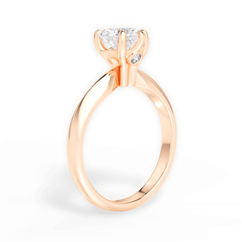 14kt Rose Gold/18kt Rose Gold/heart/front