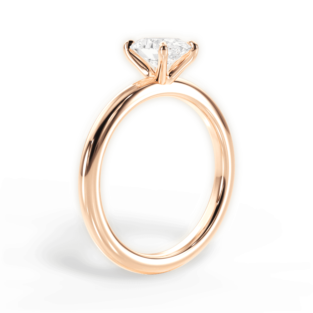 14kt Rose Gold/18kt Rose Gold/oval/front