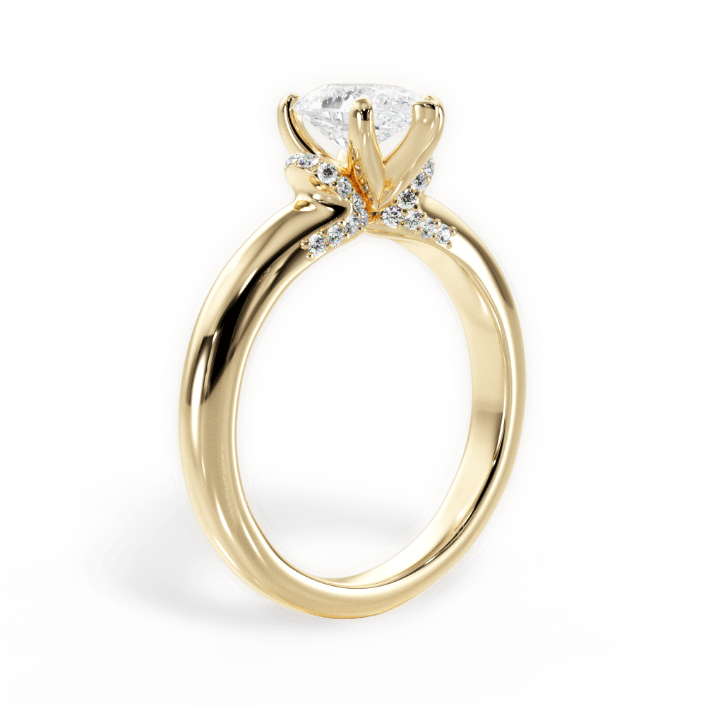 14kt Yellow Gold/18kt Yellow Gold/pear/front