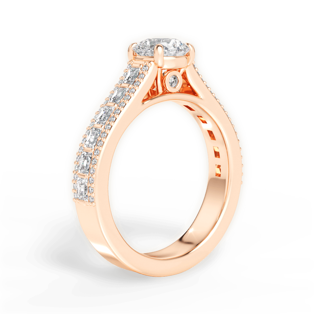 14kt Rose Gold/18kt Rose Gold/round/front