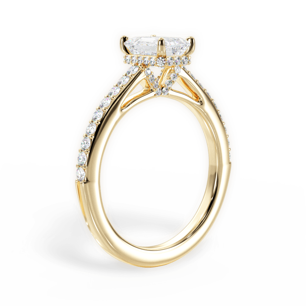 14kt Yellow Gold/18kt Yellow Gold/emerald/front