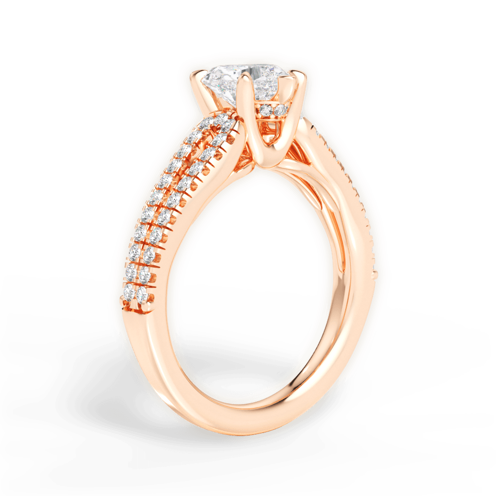14kt Rose Gold/18kt Rose Gold/heart/front