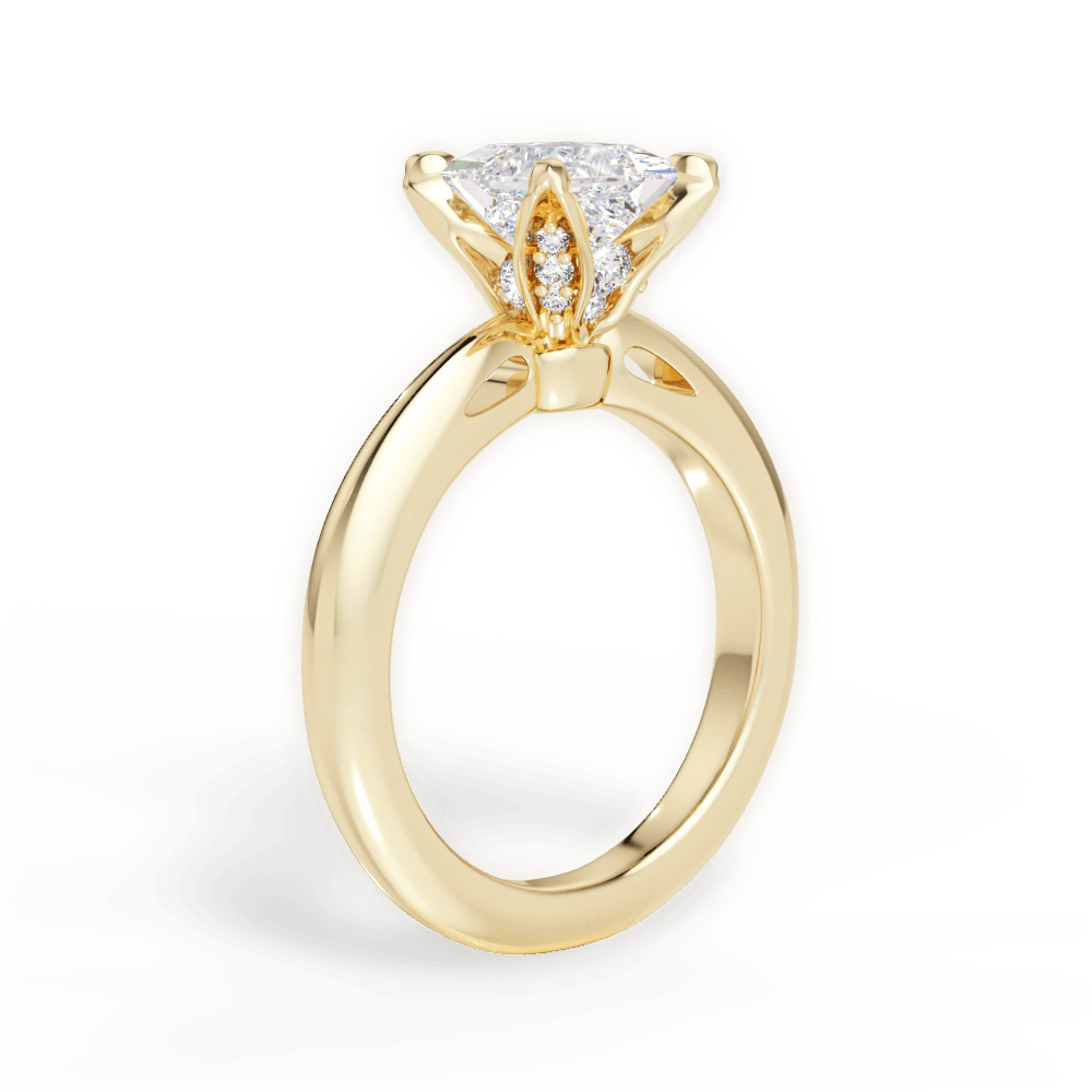 14kt Yellow Gold/18kt Yellow Gold/princess/front