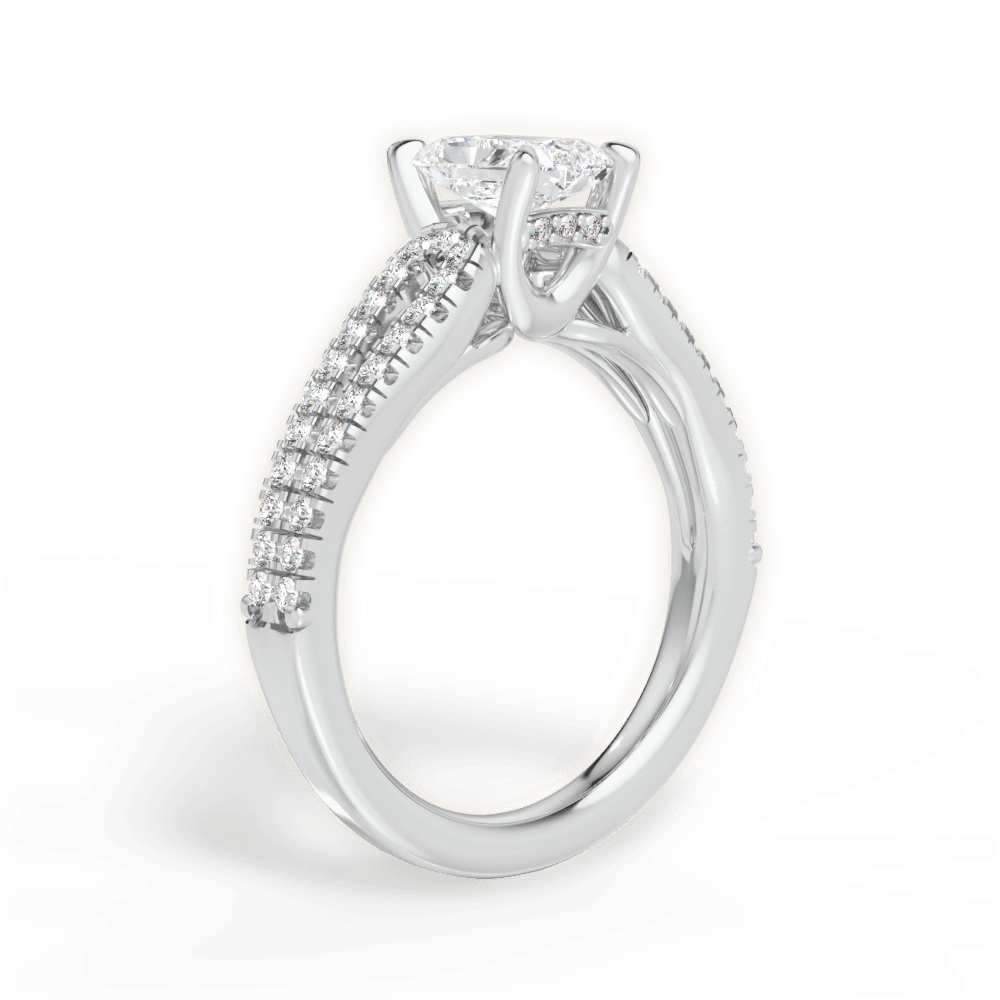 14kt White Gold/18kt White Gold/Platinum/radiant/front