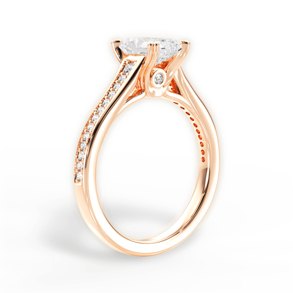 14kt Rose Gold/18kt Rose Gold/radiant/front