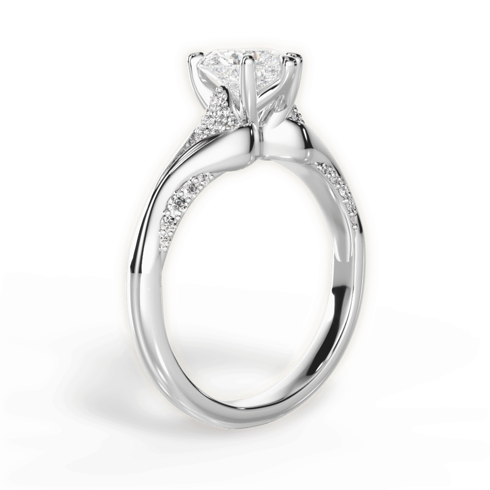 14kt White Gold/18kt White Gold/Platinum/heart/front