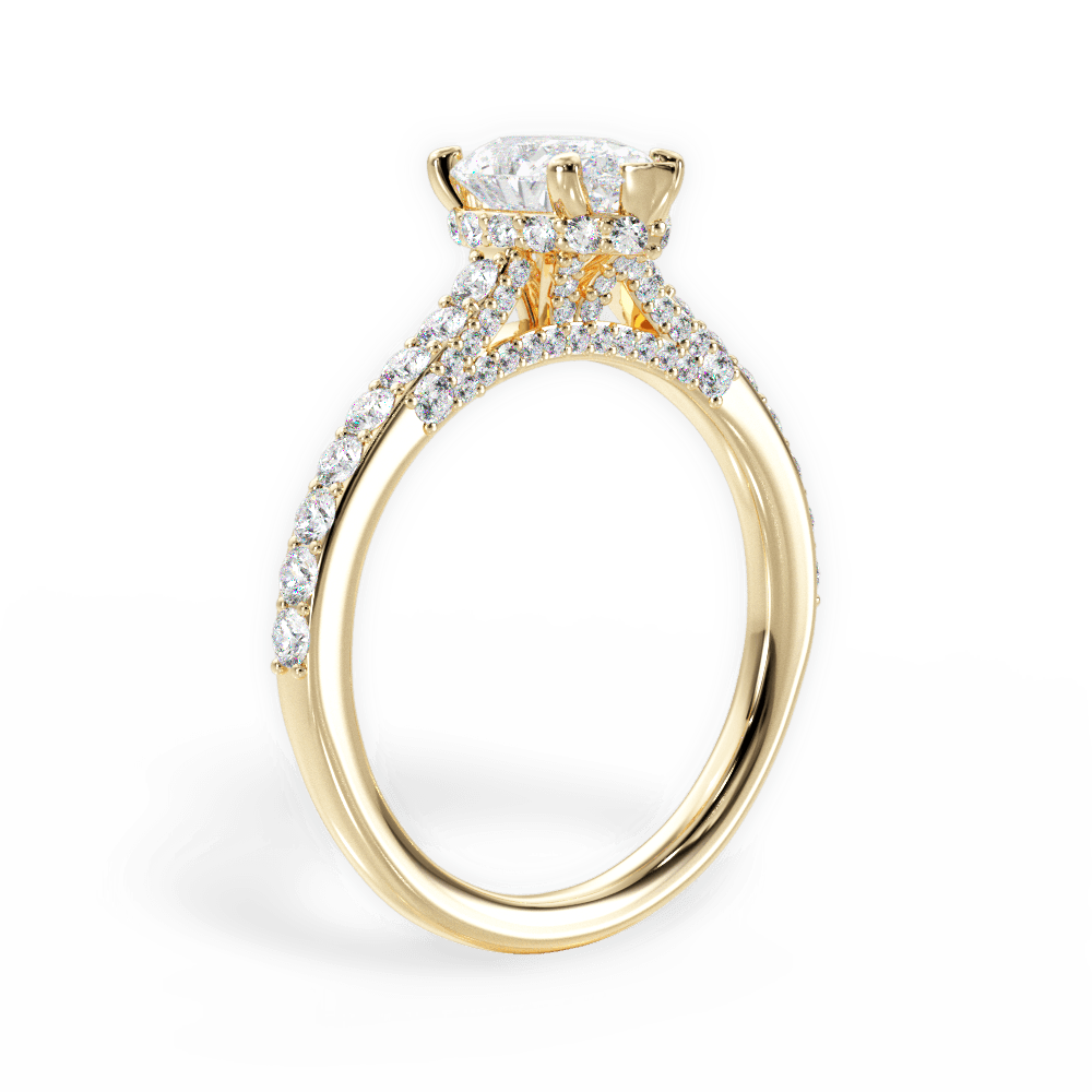 14kt Yellow Gold/18kt Yellow Gold/pear/front