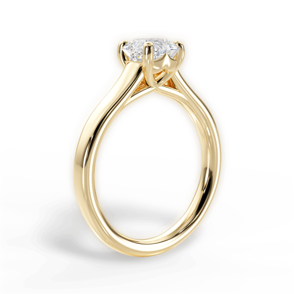 14kt Yellow Gold/18kt Yellow Gold/asscher/front
