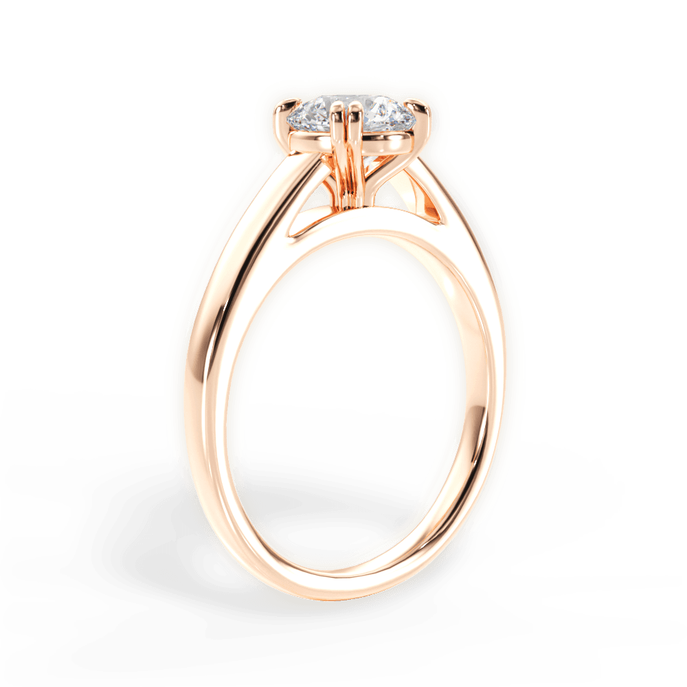 14kt Rose Gold/18kt Rose Gold/round/front
