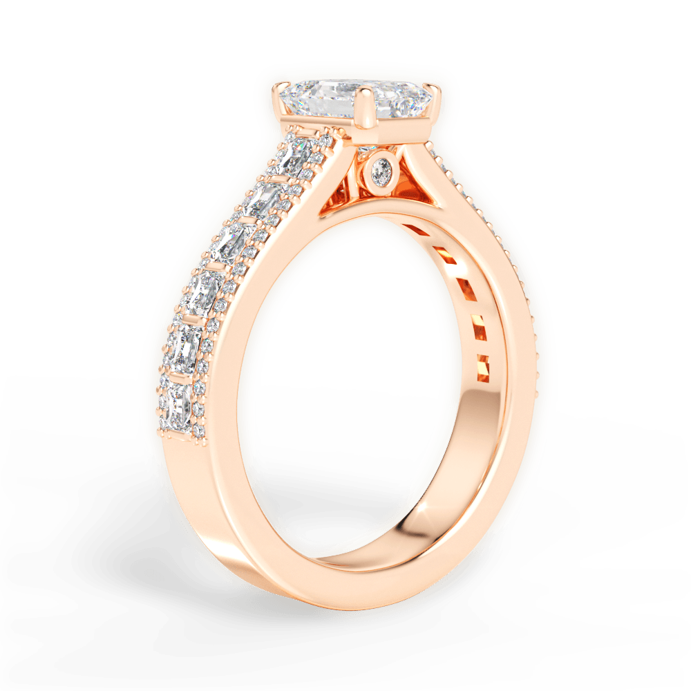 14kt Rose Gold/18kt Rose Gold/emerald/front