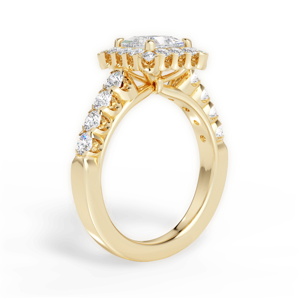 14kt Yellow Gold/18kt Yellow Gold/princess/front