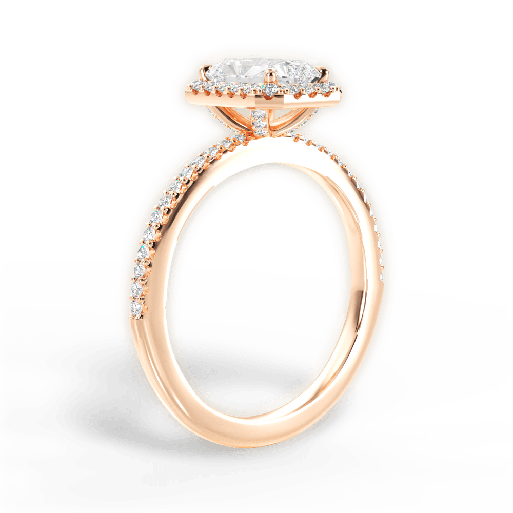 14kt Rose Gold/18kt Rose Gold/radiant/front
