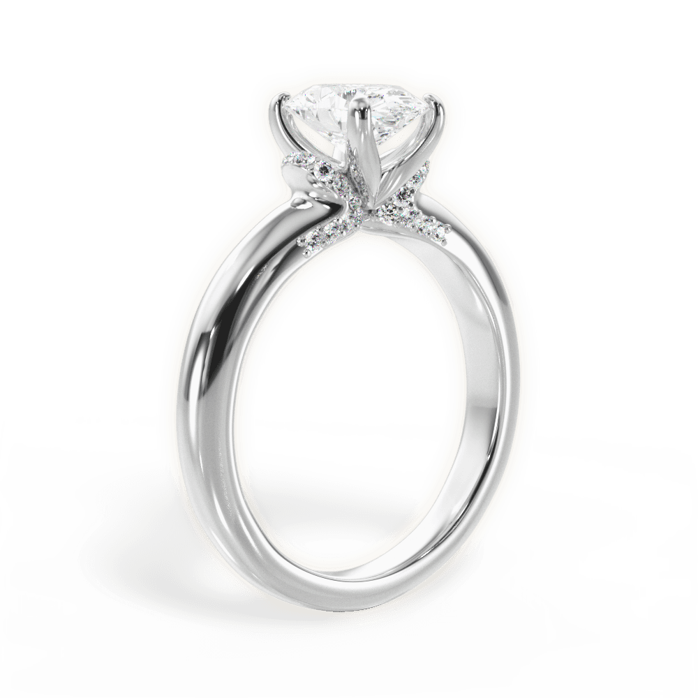 14kt White Gold/18kt White Gold/Platinum/oval/front