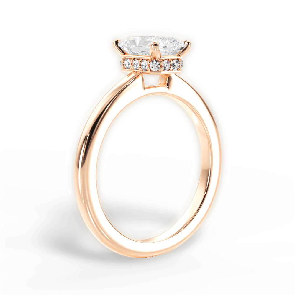 14kt Rose Gold/18kt Rose Gold/radiant/front
