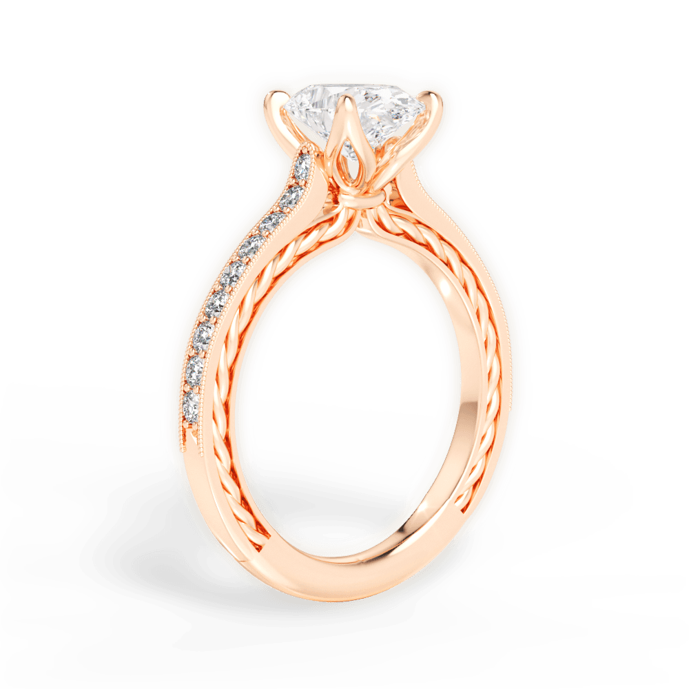 14kt Rose Gold/18kt Rose Gold/oval/front
