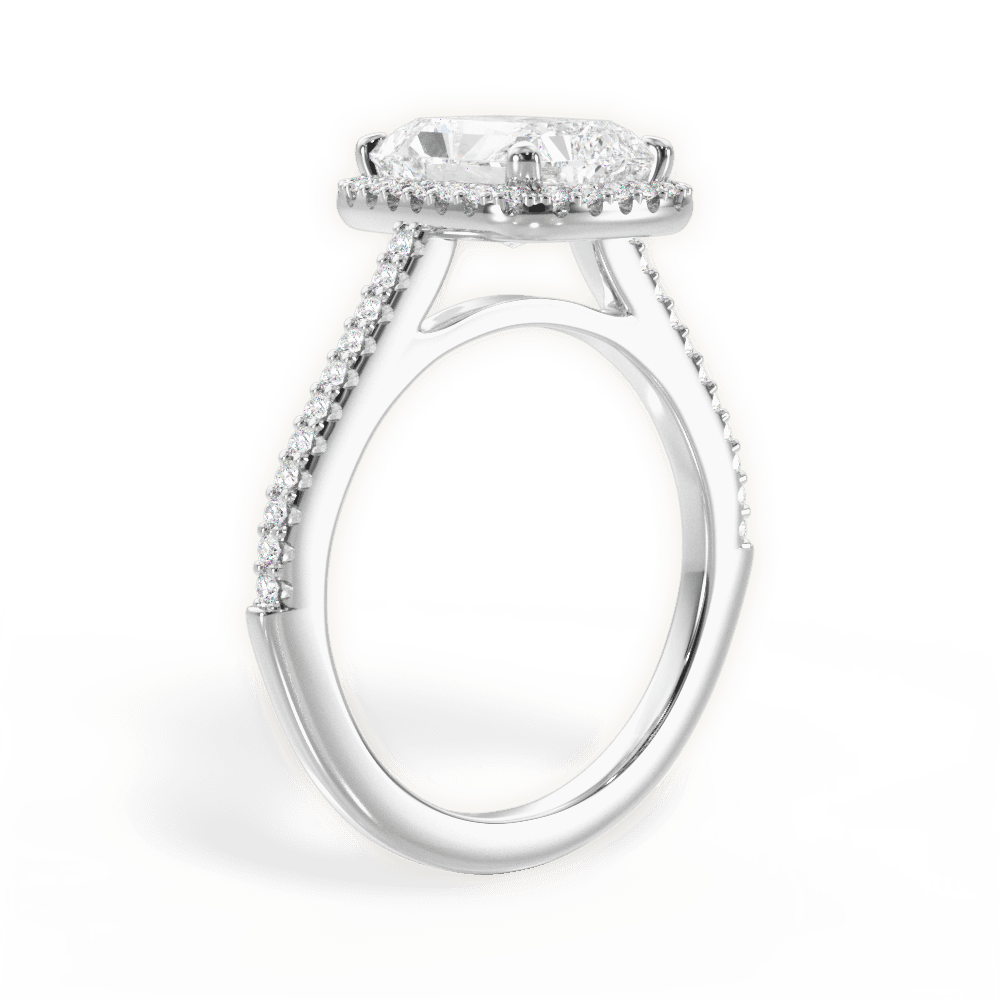 14kt White Gold/18kt White Gold/Platinum/radiant/front
