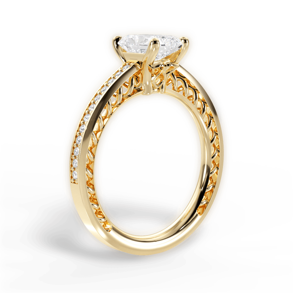 14kt Yellow Gold/18kt Yellow Gold/radiant/front