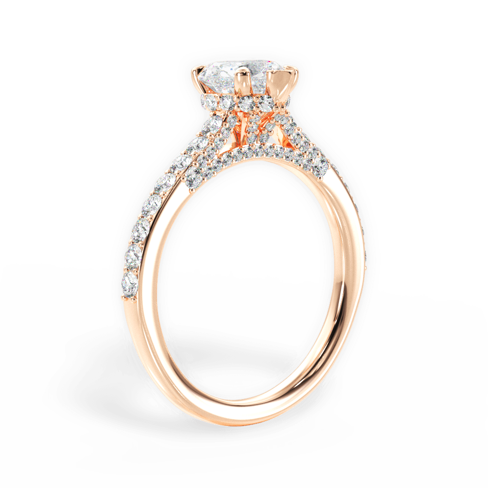 14kt Rose Gold/18kt Rose Gold/heart/front
