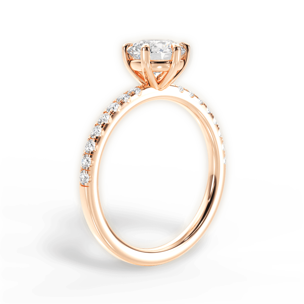 14kt Rose Gold/18kt Rose Gold/round/front