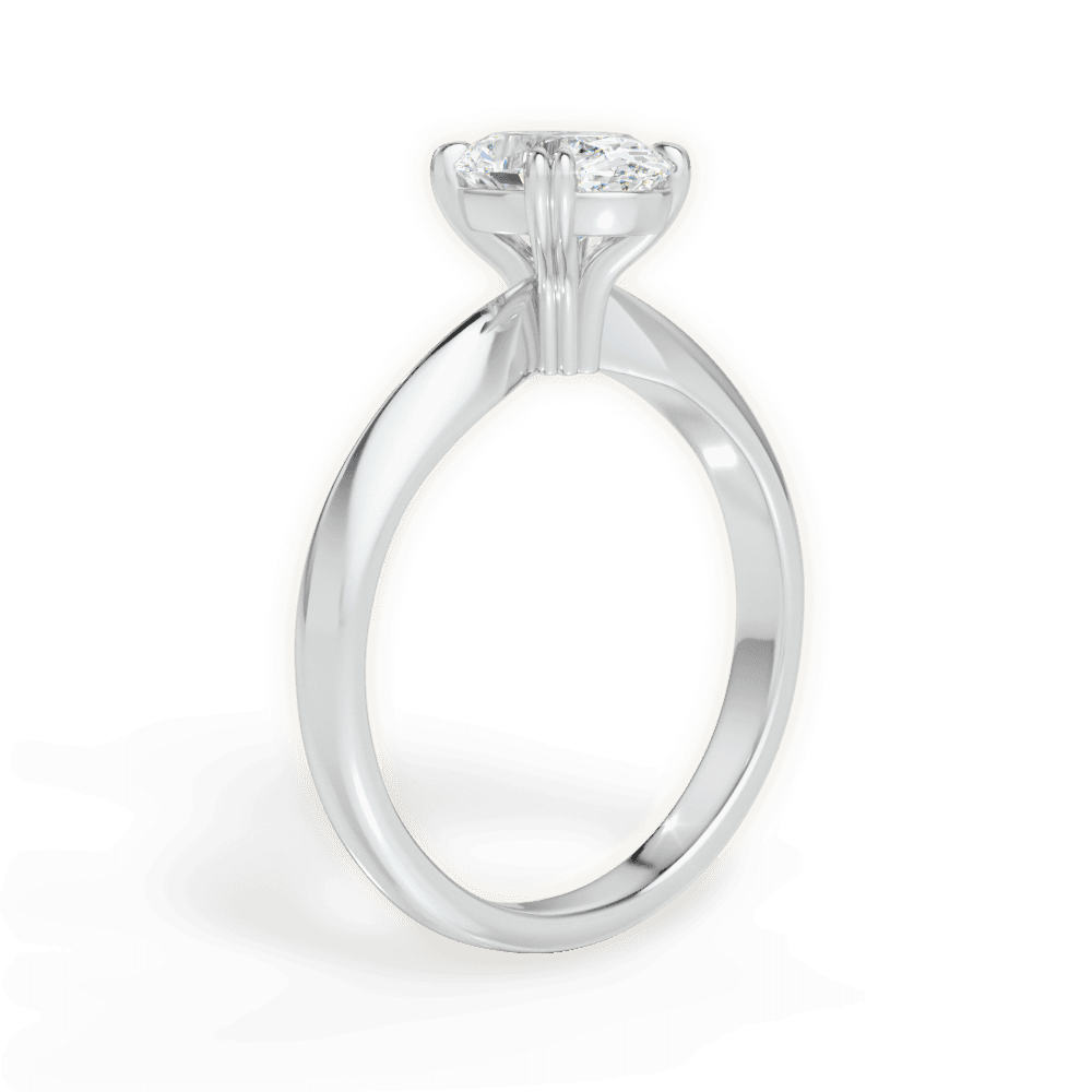 14kt White Gold/18kt White Gold/Platinum/oval/front