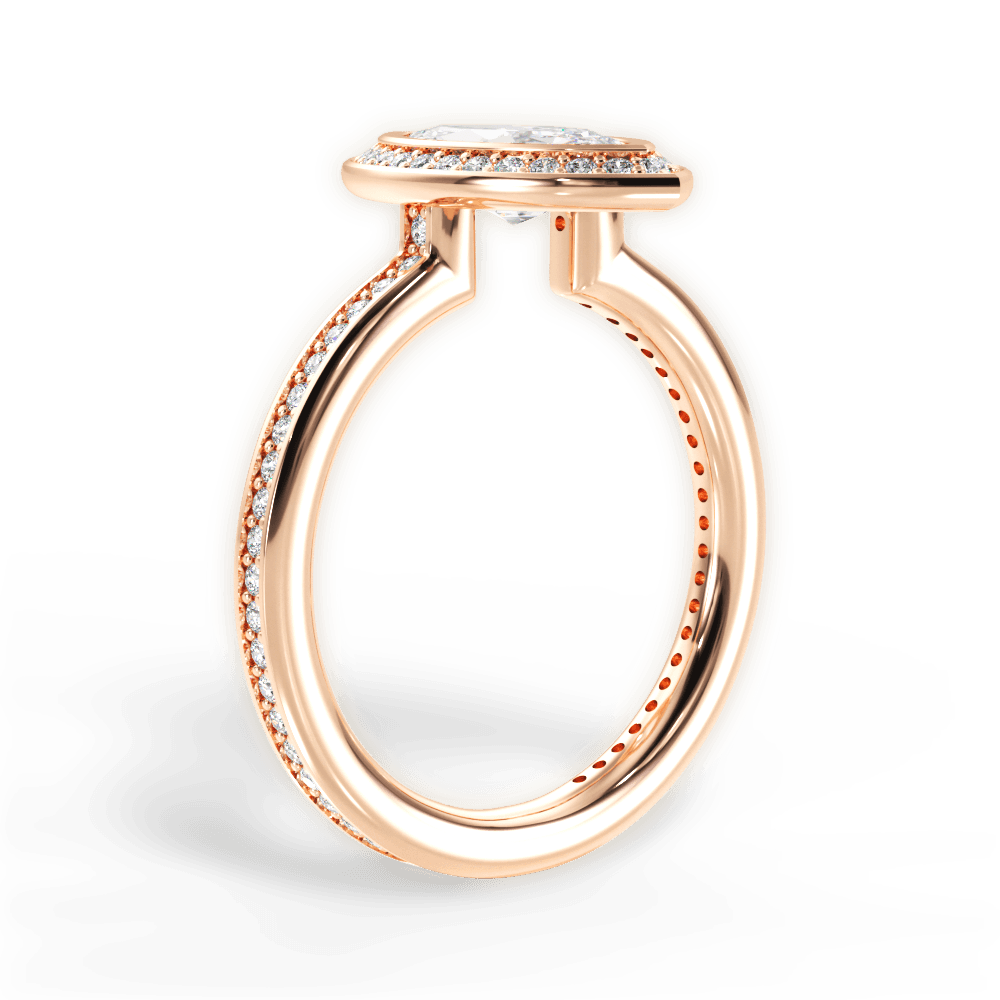 14kt Rose Gold/18kt Rose Gold/marquise/front