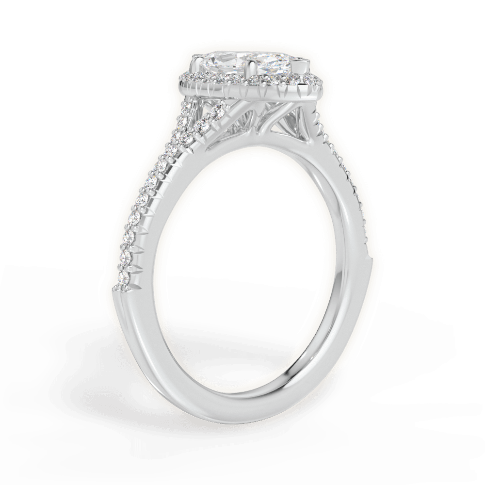 14kt White Gold/18kt White Gold/Platinum/marquise/front