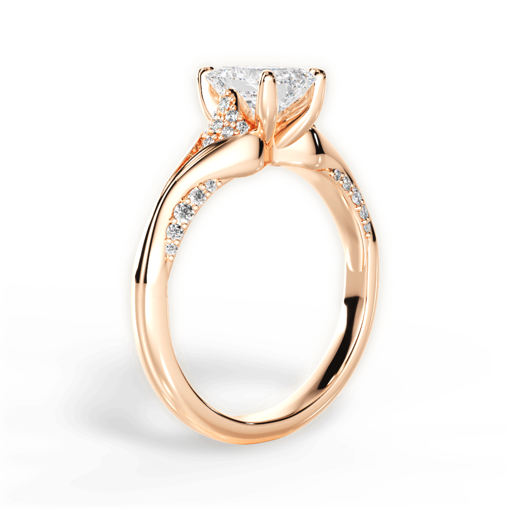 14kt Rose Gold/18kt Rose Gold/emerald/front