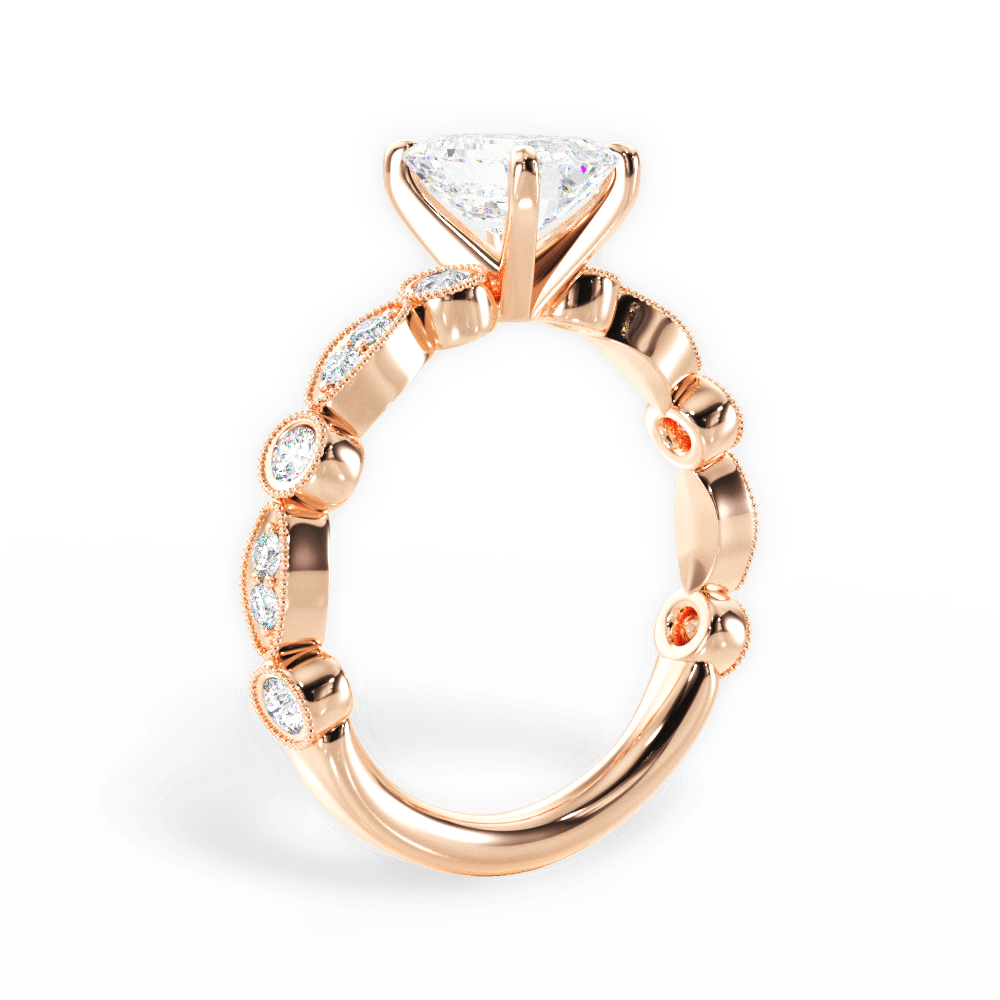 14kt Rose Gold/18kt Rose Gold/emerald/front