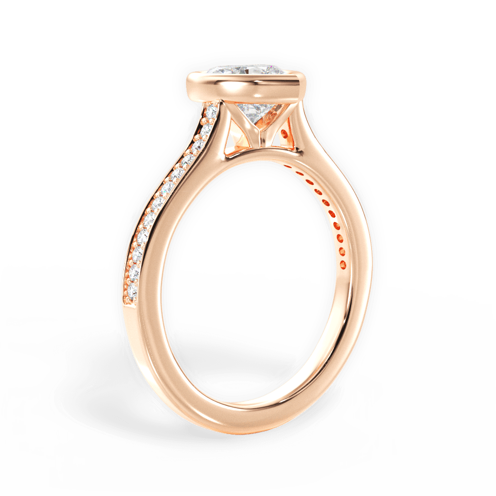 14kt Rose Gold/18kt Rose Gold/heart/front