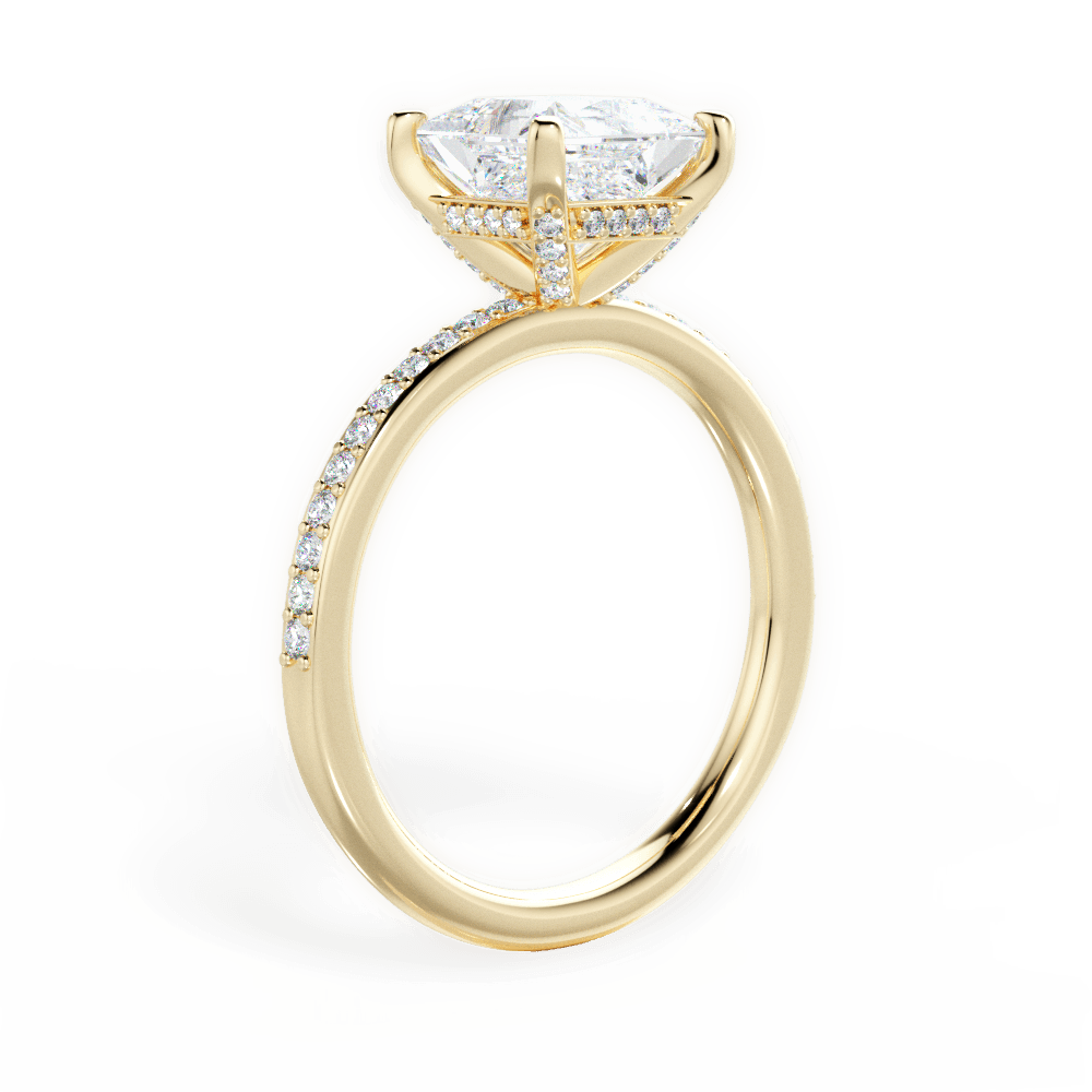 14kt Yellow Gold/18kt Yellow Gold/princess/front