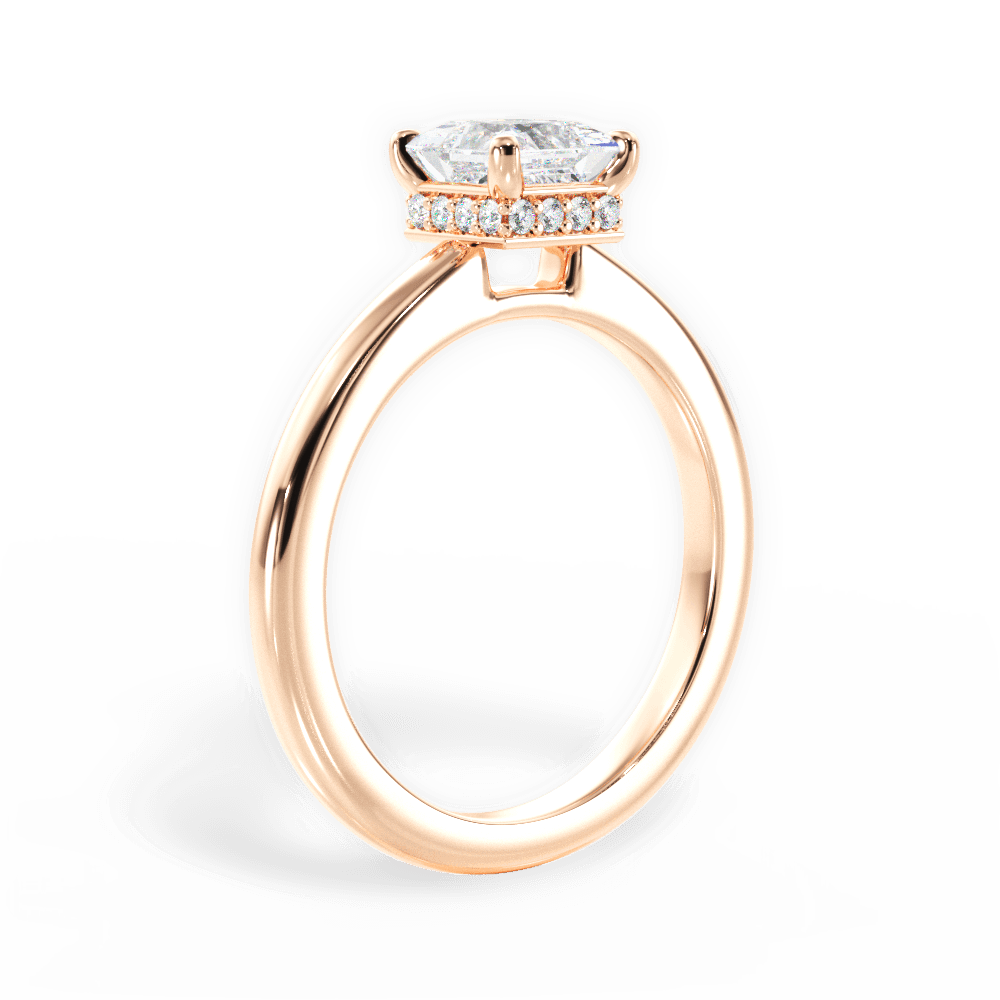14kt Rose Gold/18kt Rose Gold/princess/front