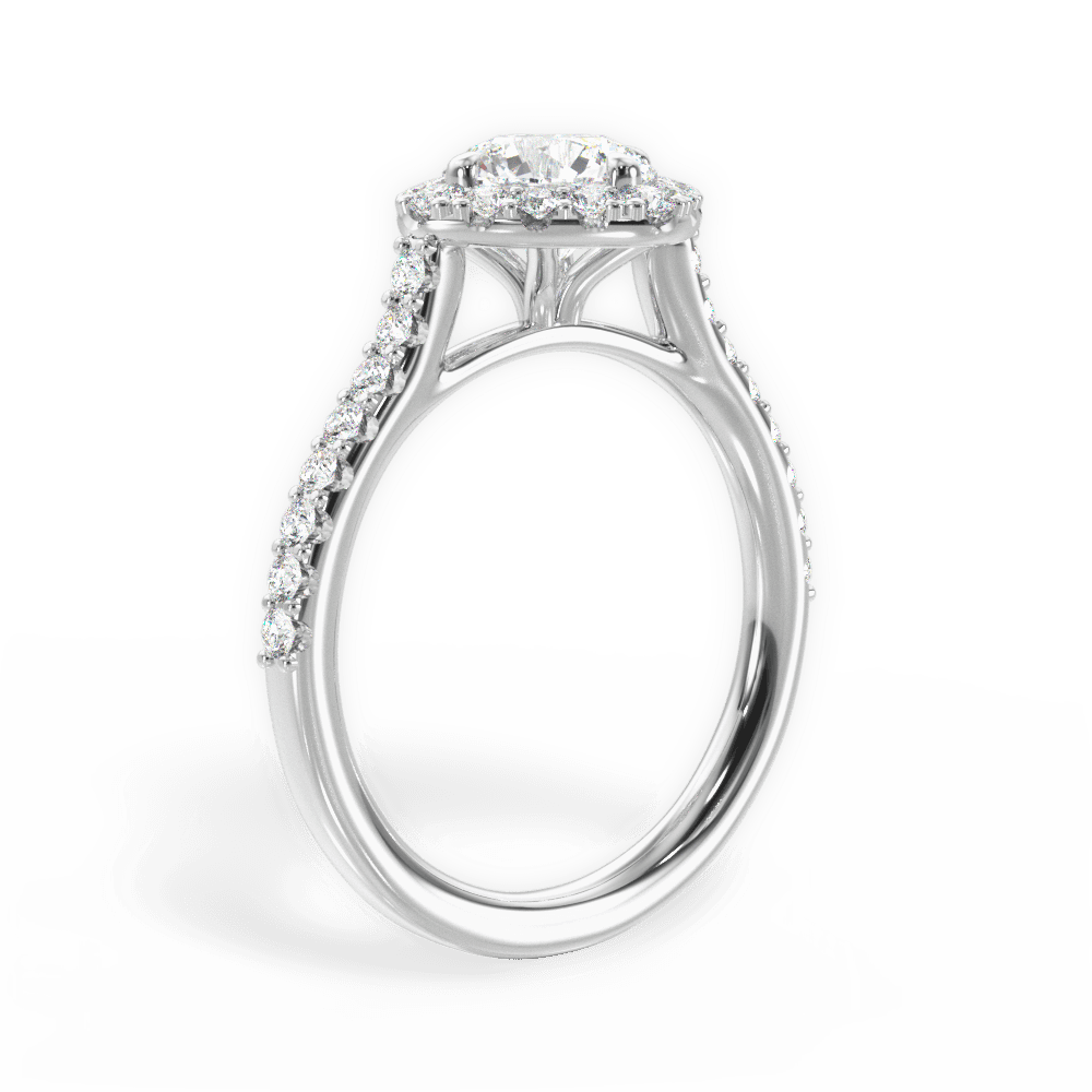 14kt White Gold/18kt White Gold/Platinum/round/front