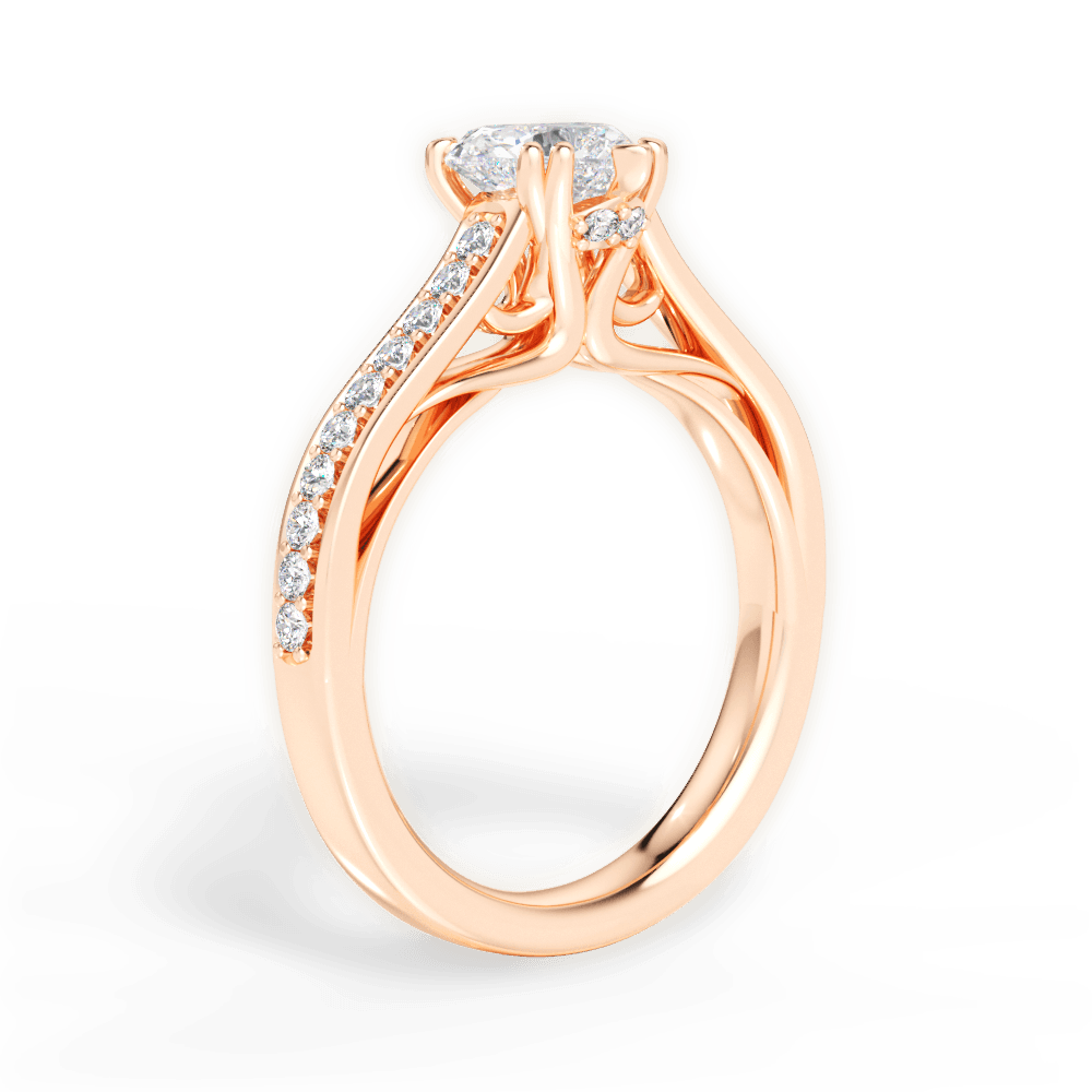 14kt Rose Gold/18kt Rose Gold/heart/front
