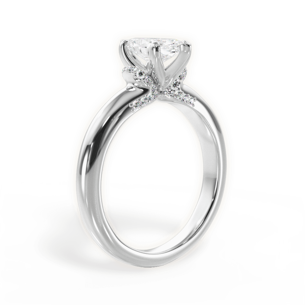 14kt White Gold/18kt White Gold/Platinum/marquise/front