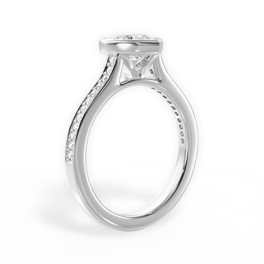 14kt White Gold/18kt White Gold/Platinum/heart/front