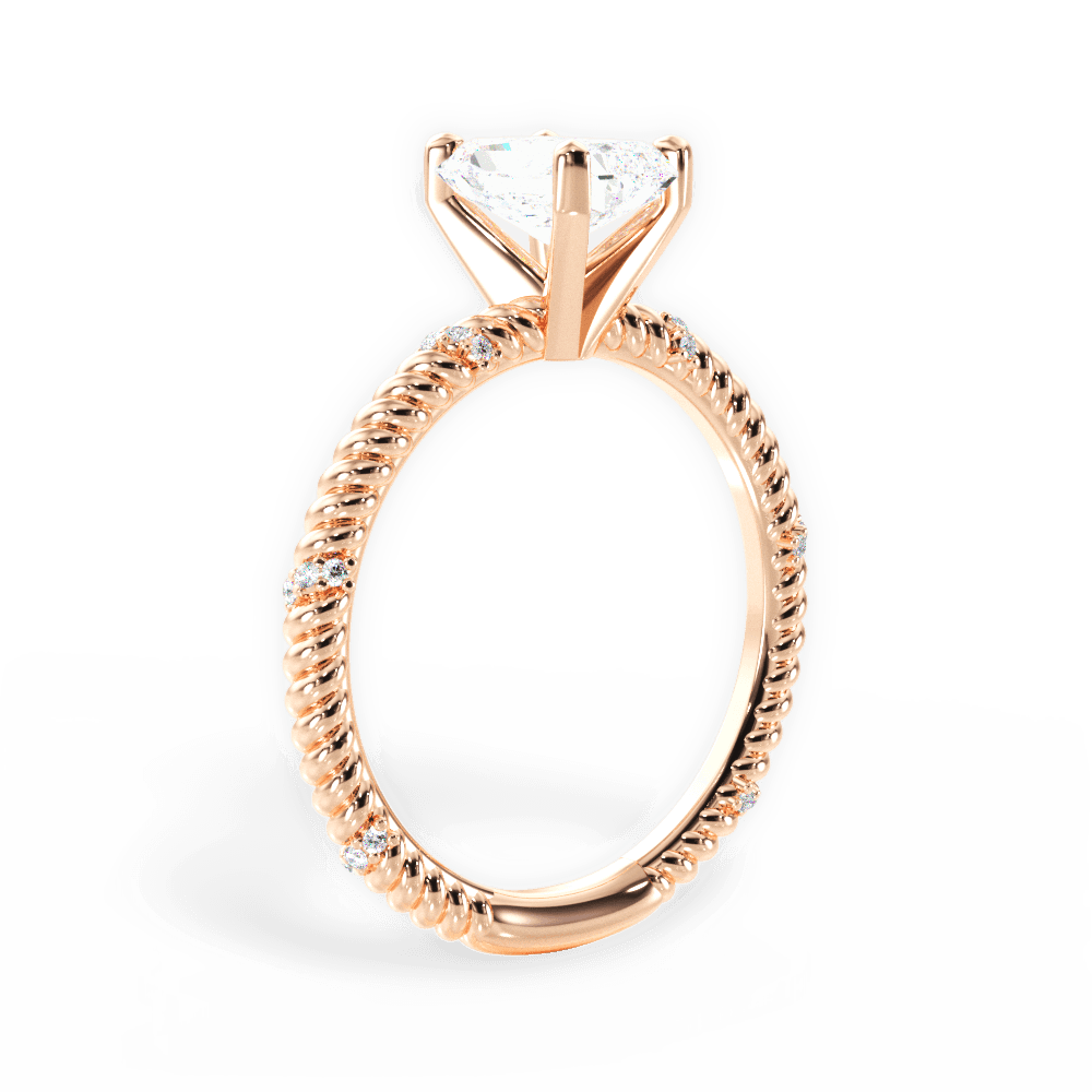 14kt Rose Gold/18kt Rose Gold/radiant/front