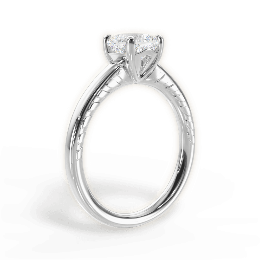 14kt White Gold/18kt White Gold/Platinum/cushion/front