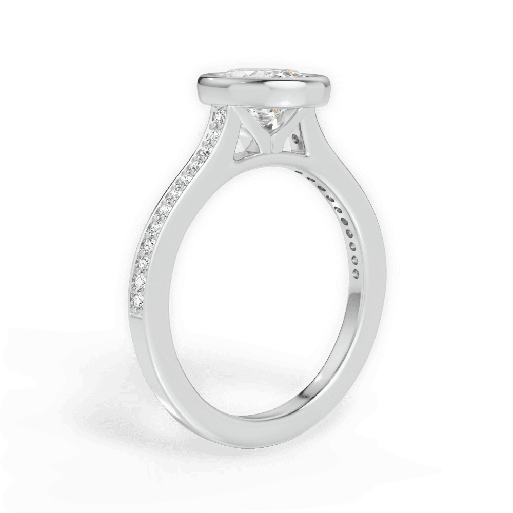 14kt White Gold/18kt White Gold/Platinum/oval/front