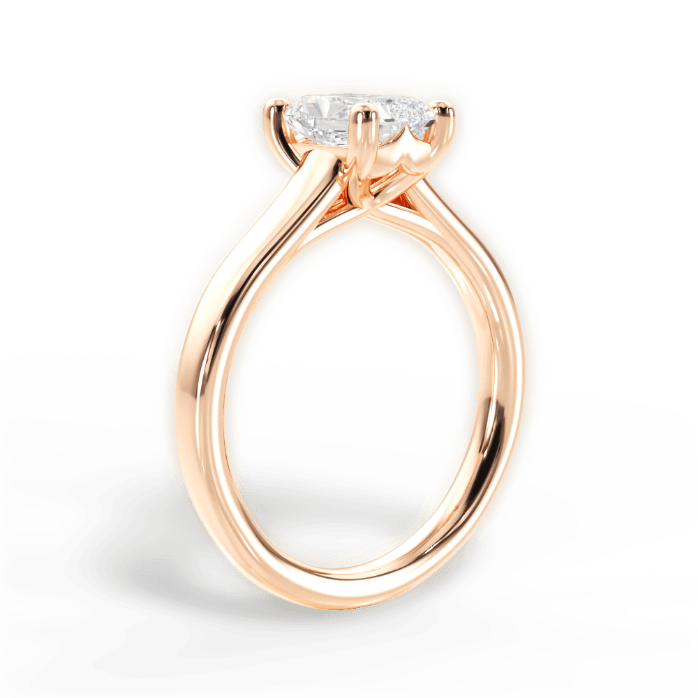 14kt Rose Gold/18kt Rose Gold/radiant/front