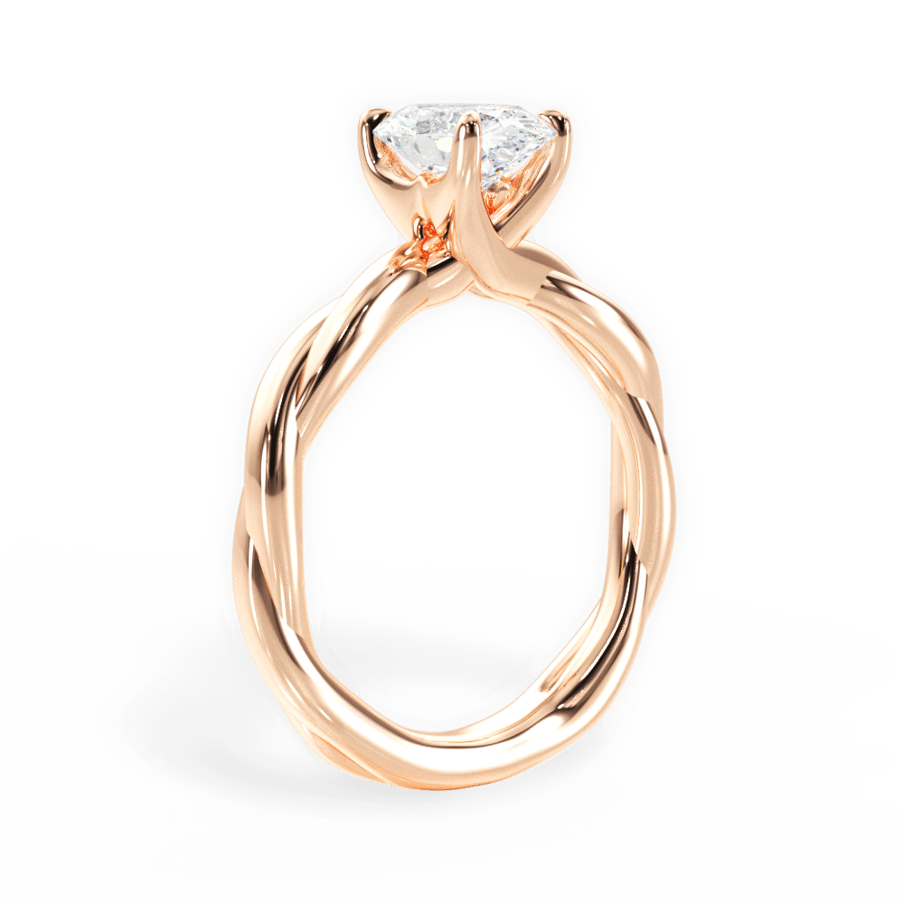 14kt Rose Gold/18kt Rose Gold/oval/front