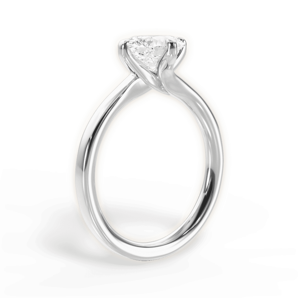 14kt White Gold/18kt White Gold/Platinum/oval/front