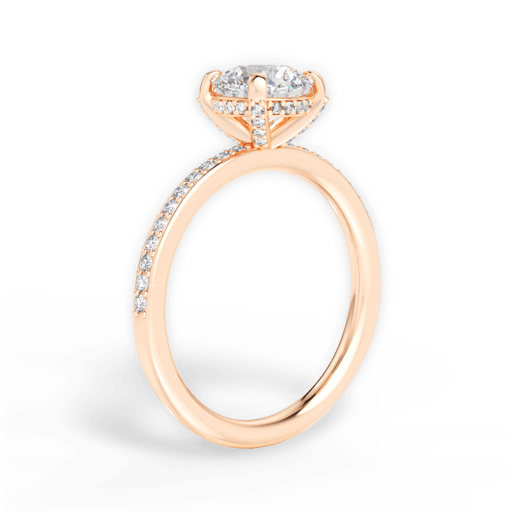 14kt Rose Gold/18kt Rose Gold/round/front