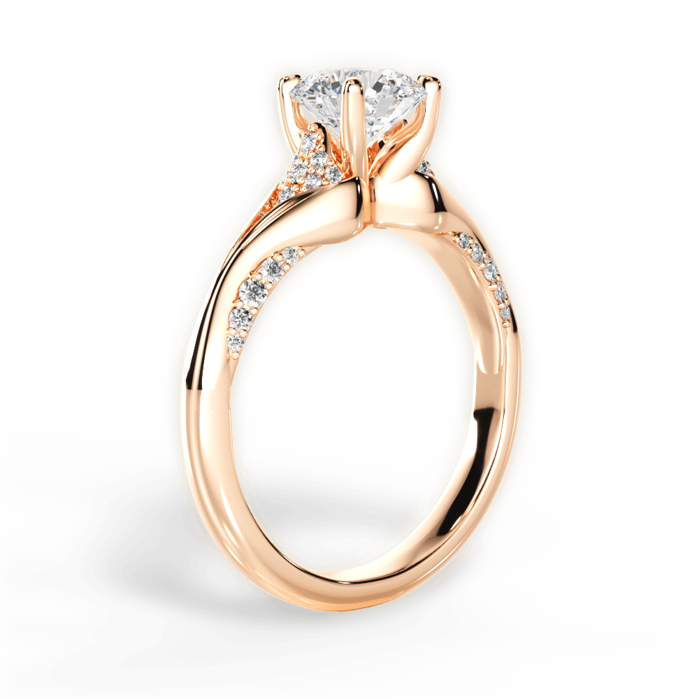 14kt Rose Gold/18kt Rose Gold/round/front