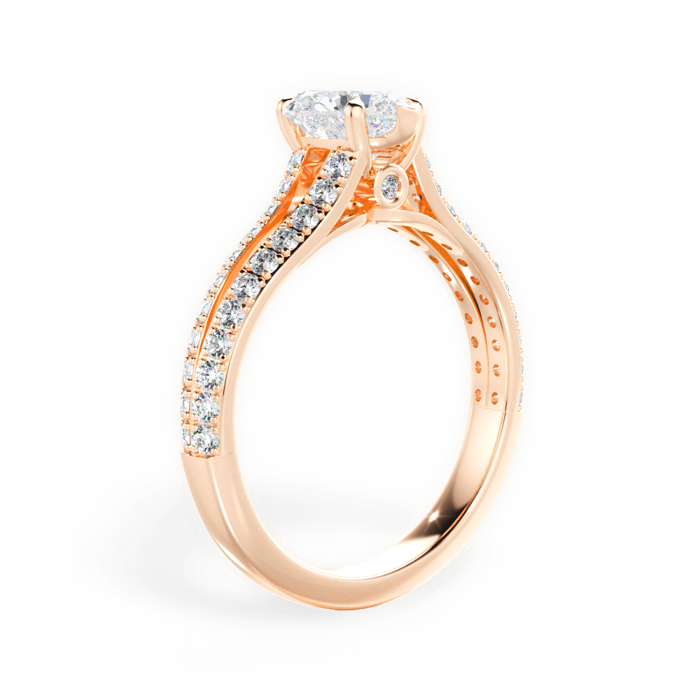 14kt Rose Gold/18kt Rose Gold/heart/front