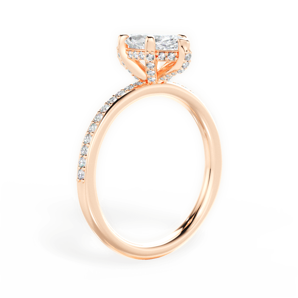 14kt Rose Gold/18kt Rose Gold/marquise/front
