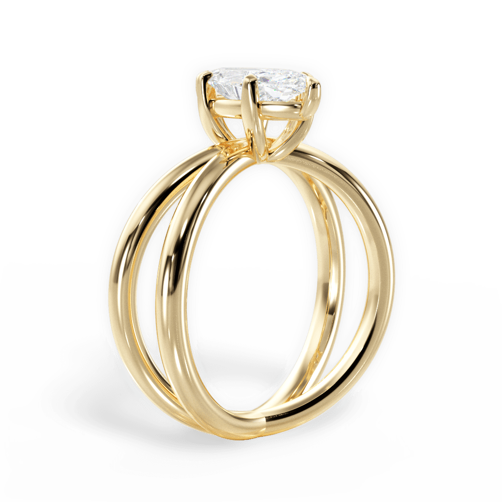 14kt Yellow Gold/18kt Yellow Gold/marquise/front