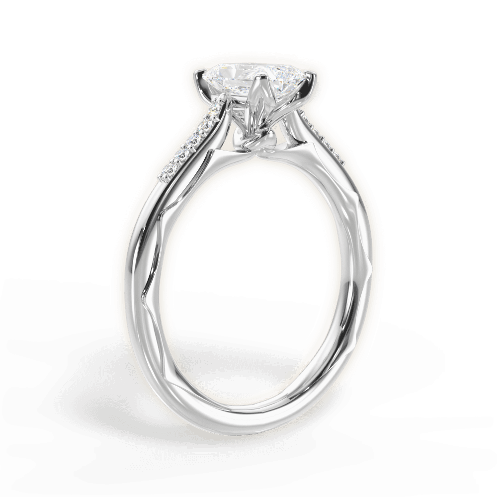 14kt White Gold/18kt White Gold/Platinum/radiant/front