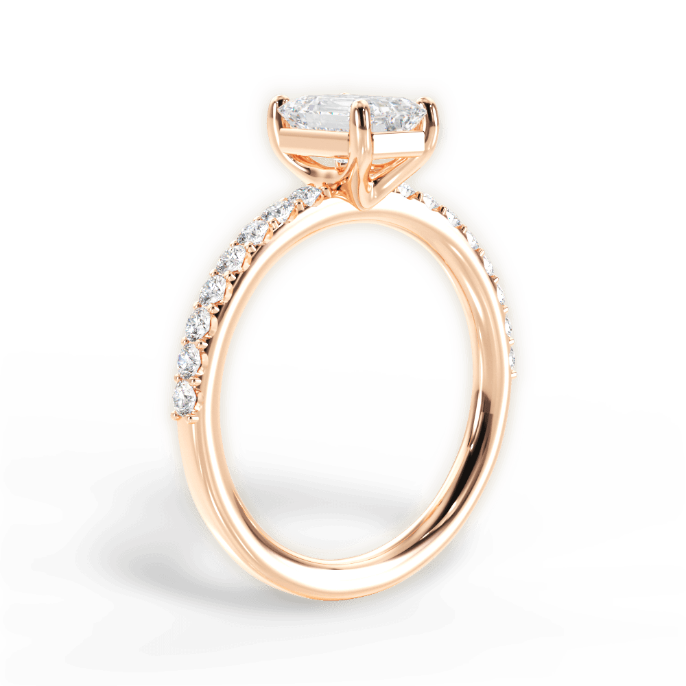 14kt Rose Gold/18kt Rose Gold/emerald/front